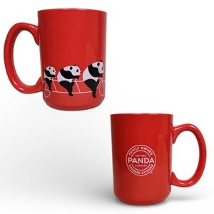 Panda Express Panda Mug 15oz Collectible Ceramic Cup Pandas Tandem Bicycle NIB